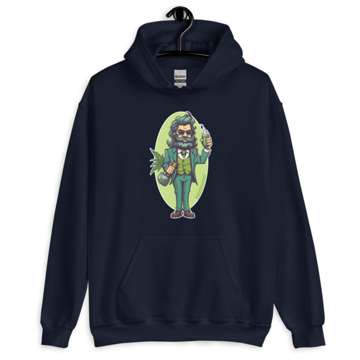 Weed Hipster – Unisex Hoodie — navy