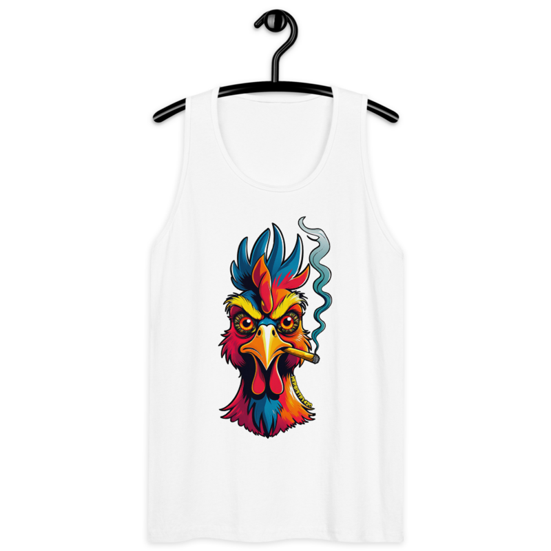 Fried Chicken – Men’s premium tank top — white