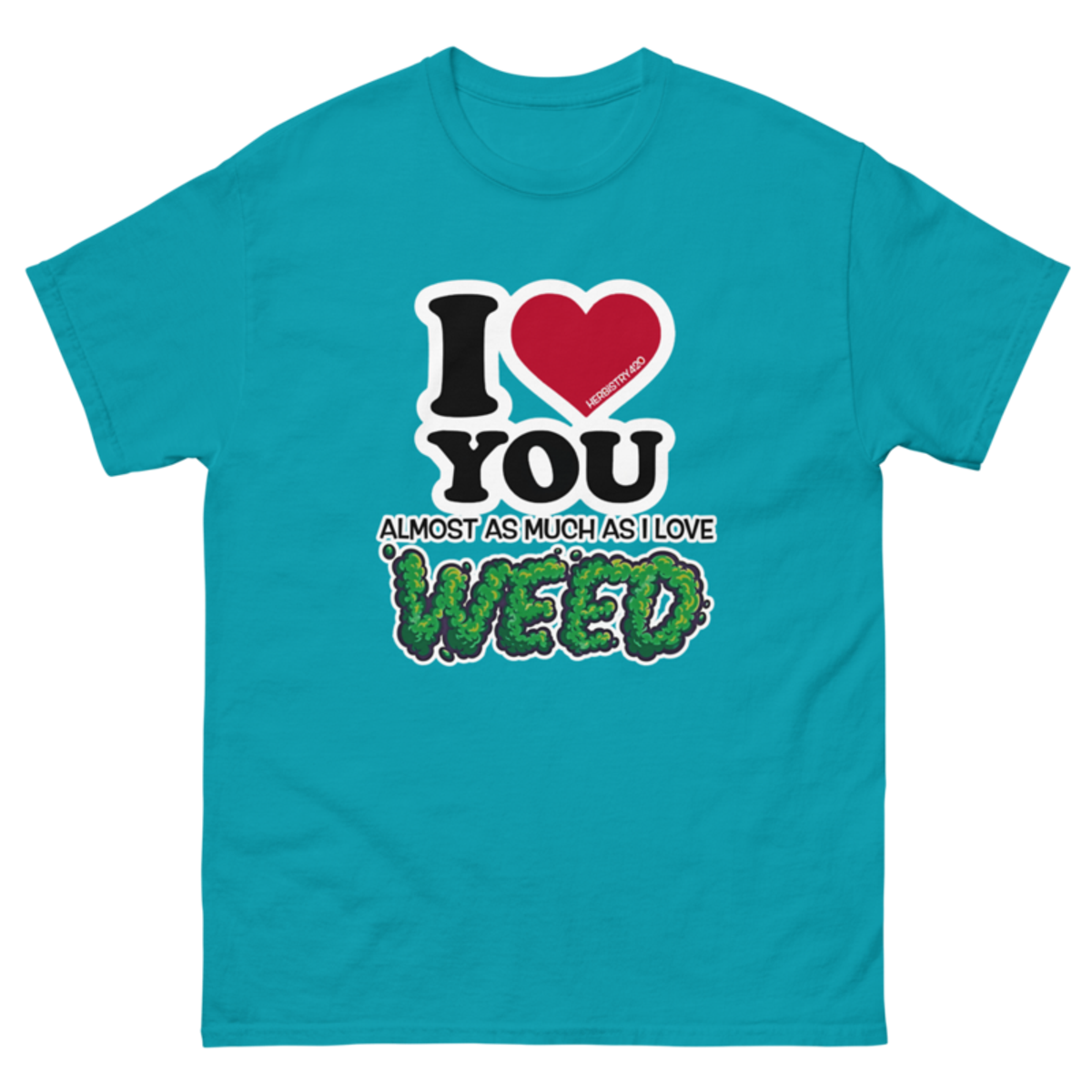 I Love You Almost – Unisex Classic Tee — tropical blue