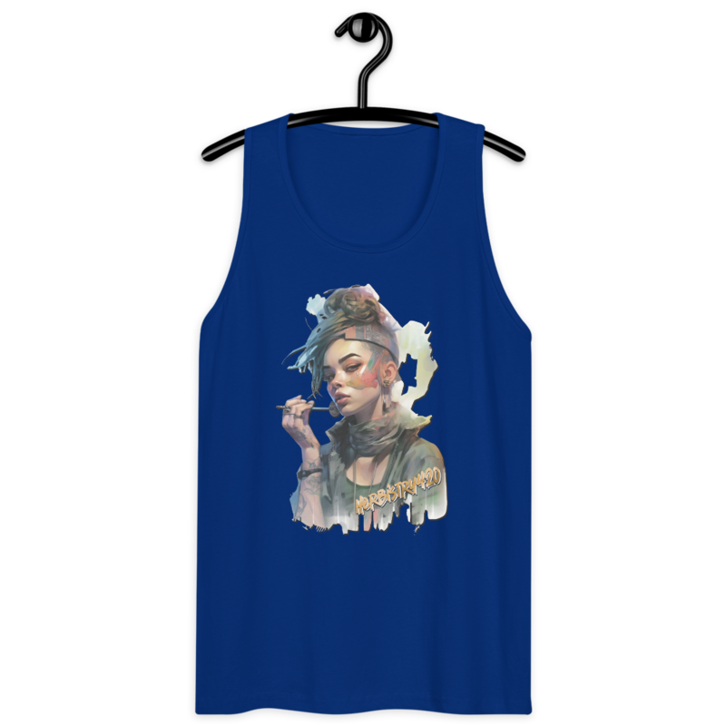 SteamPunk Girl 2 – Men’s premium tank top — team royal