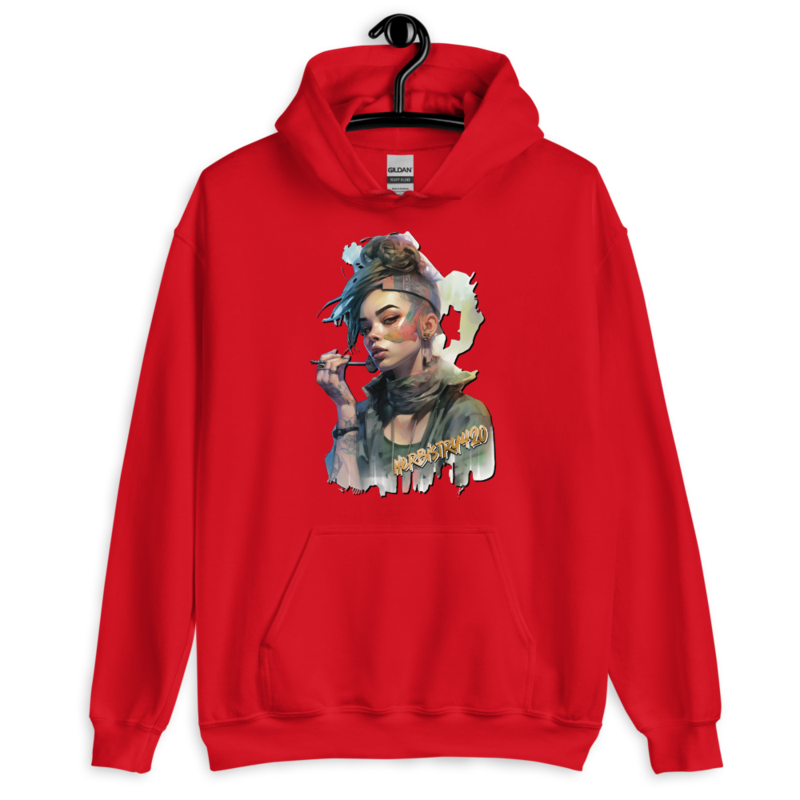 Steampunk Girl 2 – Unisex Hoodie — red
