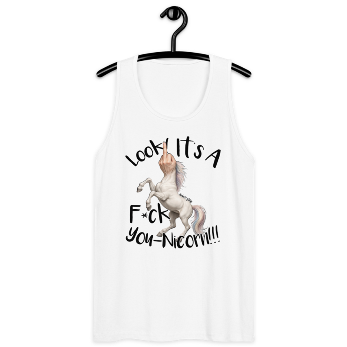 F•ck Unicorn – Men’s premium tank top — white