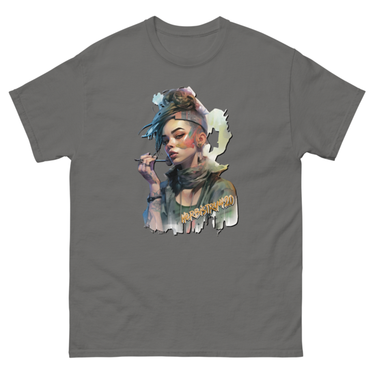 Steampunk Girl 2 – Unisex Classic Tee — charcoal