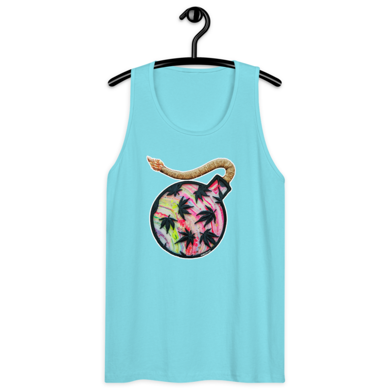 Da Bomb – Red– Men’s premium tank top — pacific blue