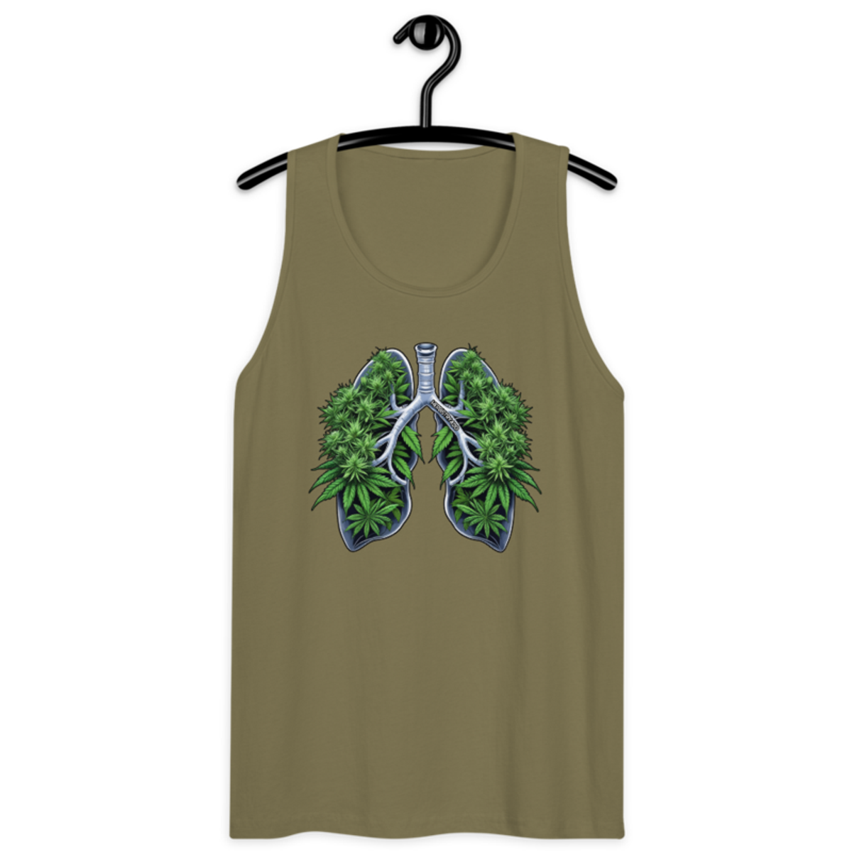 Weed Lungs – Men’s premium tank top — military green