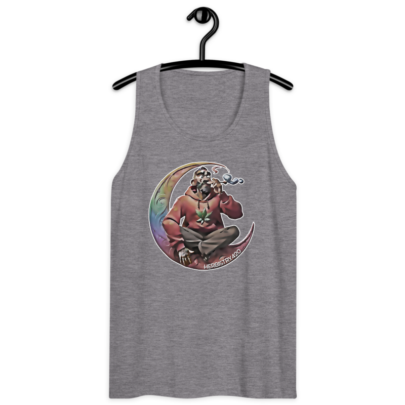Smoking On The Moon – Men’s premium tank top — athletic heather