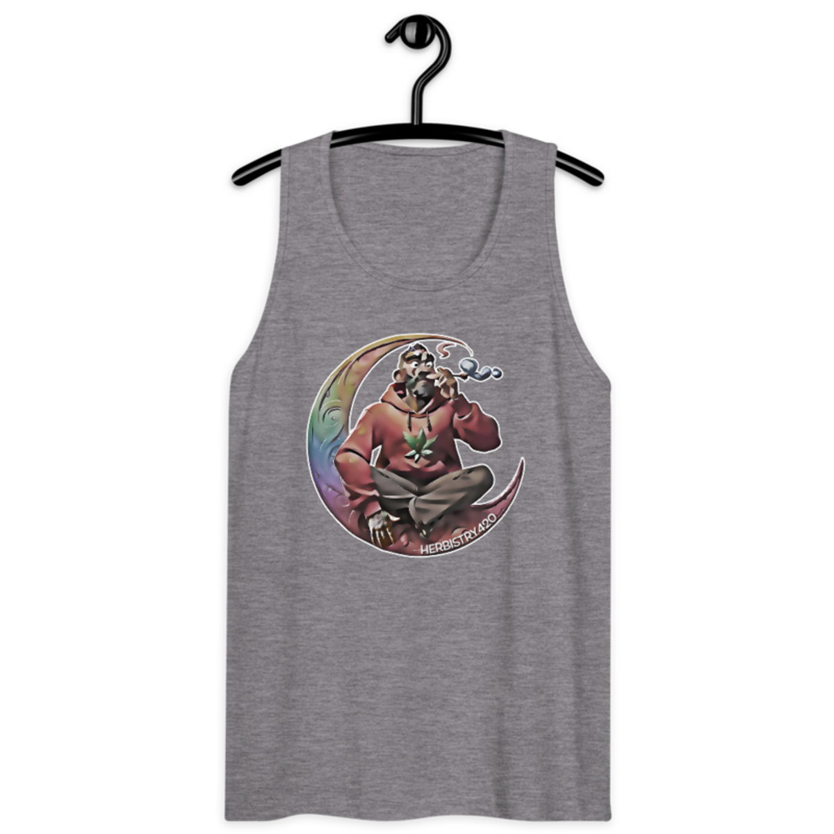 Smoking On The Moon – Men’s premium tank top — athletic heather