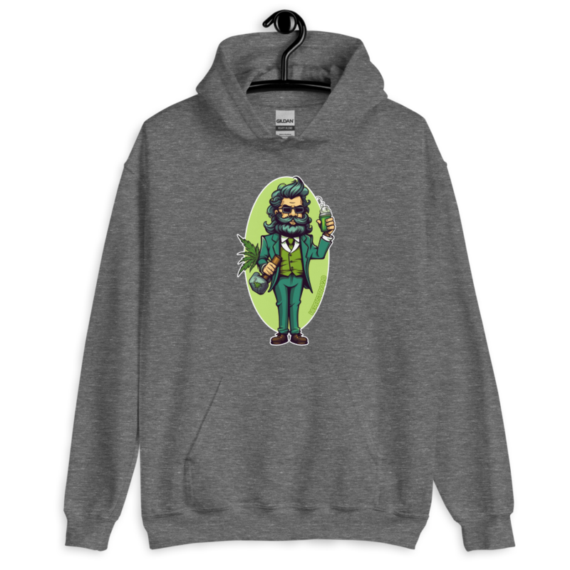 Weed Hipster – Unisex Hoodie — graphite heather