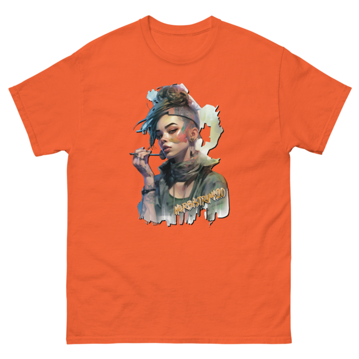 Steampunk Girl 2 – Unisex Classic Tee — orange