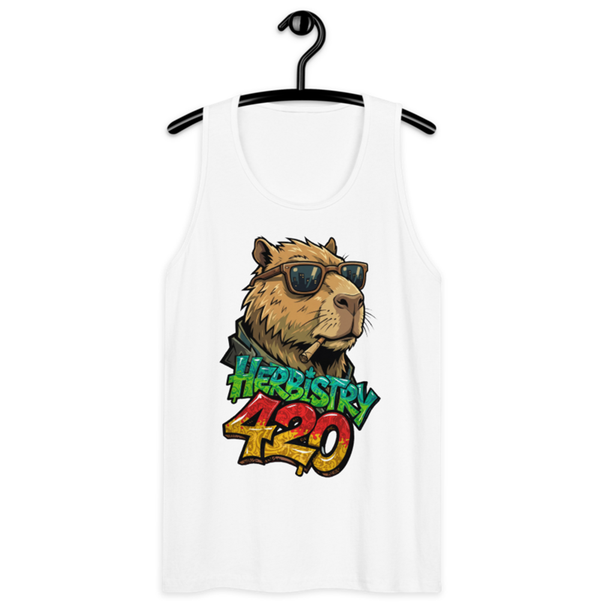 Cappy Life – Men’s premium tank top — white