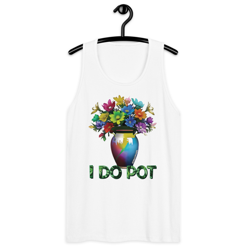 I Do Pot – Men’s premium tank top — white