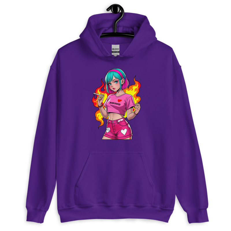 Anime Vape Girl – Unisex Hoodie — purple