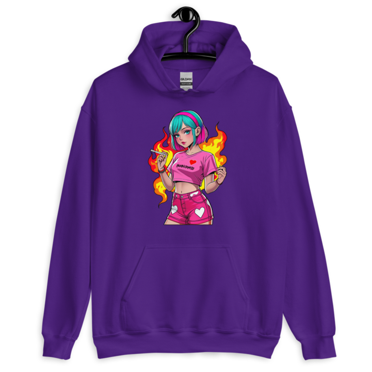 Anime Vape Girl – Unisex Hoodie — purple
