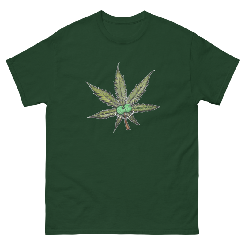 Happy Leaf – Unisex Classic Tee — forest green