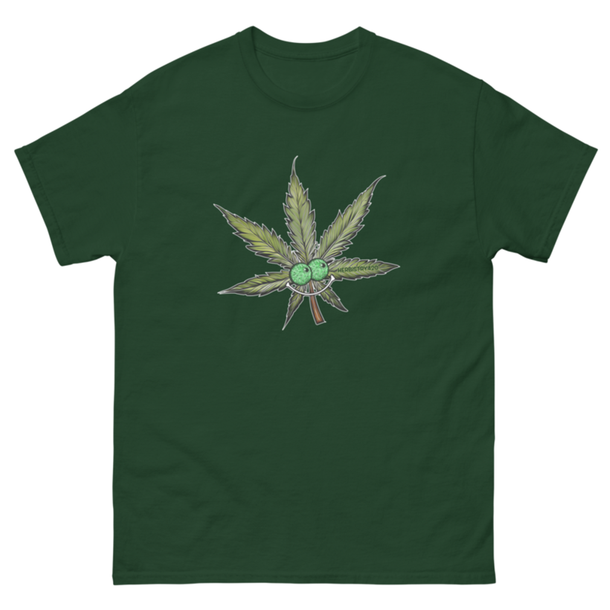 Happy Leaf – Unisex Classic Tee — forest green