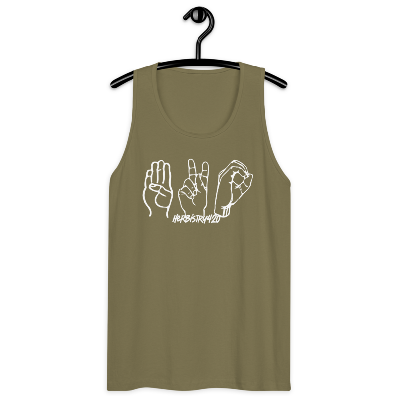420 Hands – Men’s premium tank top — military green