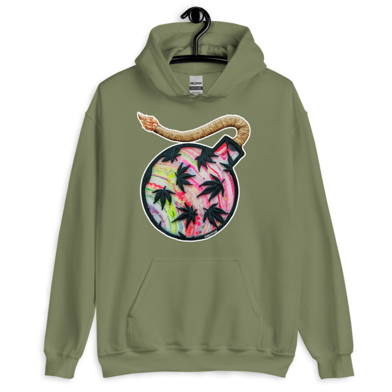 Da Bomb – Red – Unisex Hoodie — military green