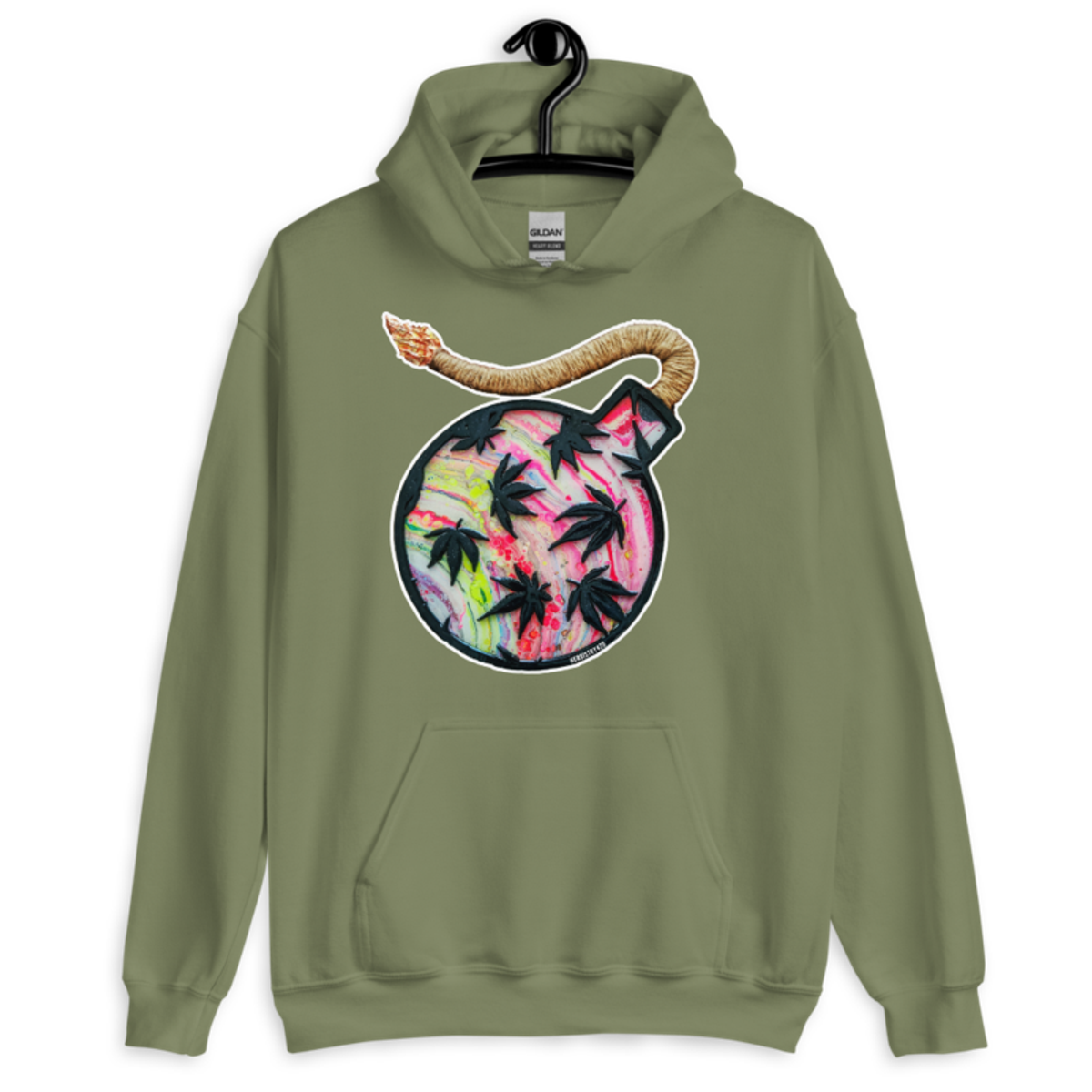 Da Bomb – Red – Unisex Hoodie — military green