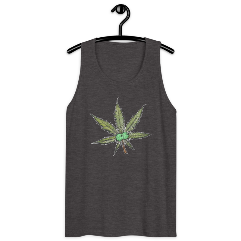 Happy Leaf – Men’s premium tank top — charcoal heather