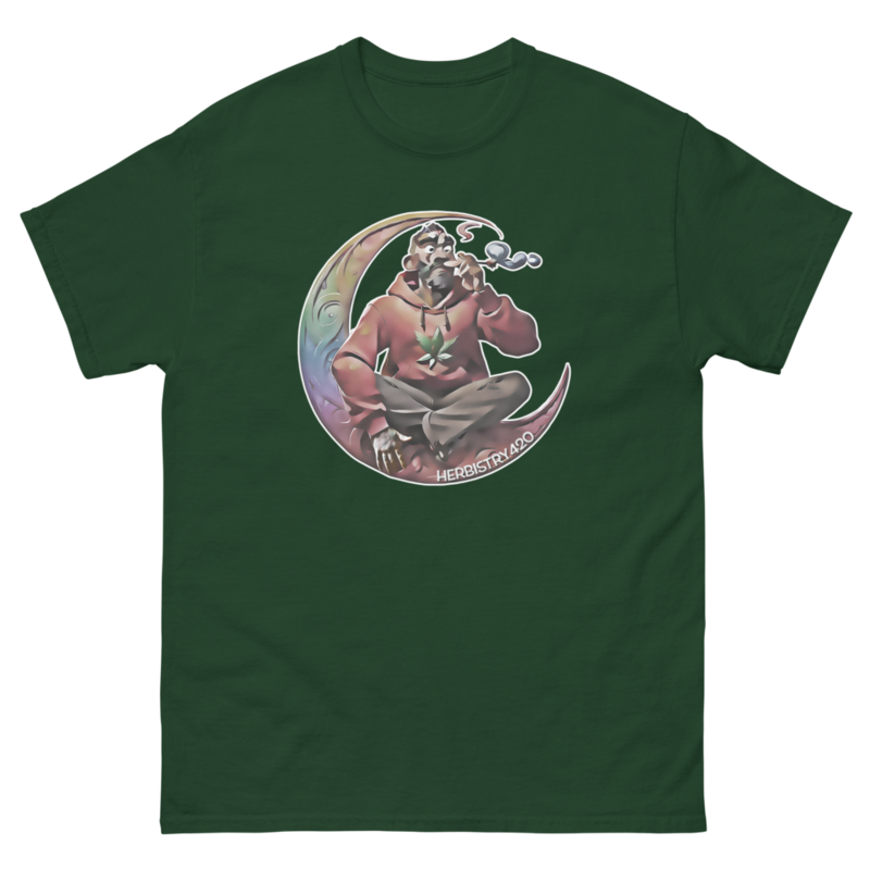 Smoking on the Moon – Unisex Classic Tee — forest green