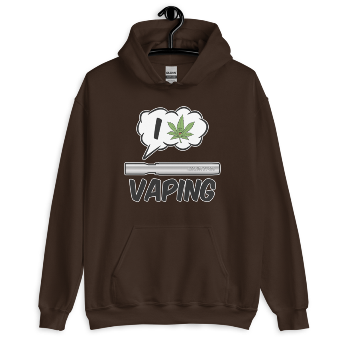I Love Vaping – Unisex Hoodie — dark chocolate