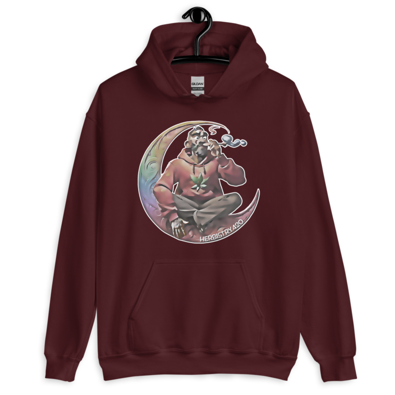 Smoking on the Moon – Unisex Hoodie — maroon