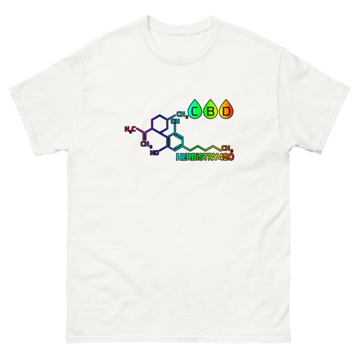 CBD Molecule – Unisex Classic Tee — white
