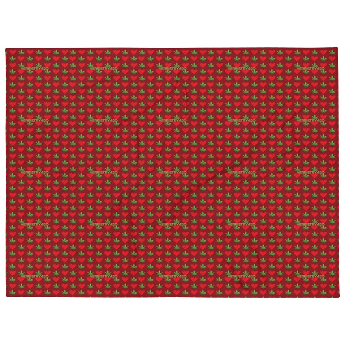 I Love Herbistry420 – Throw Blanket — flat