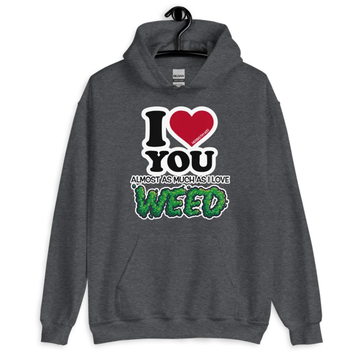 I Love You Almost – Unisex Hoodie — dark heather
