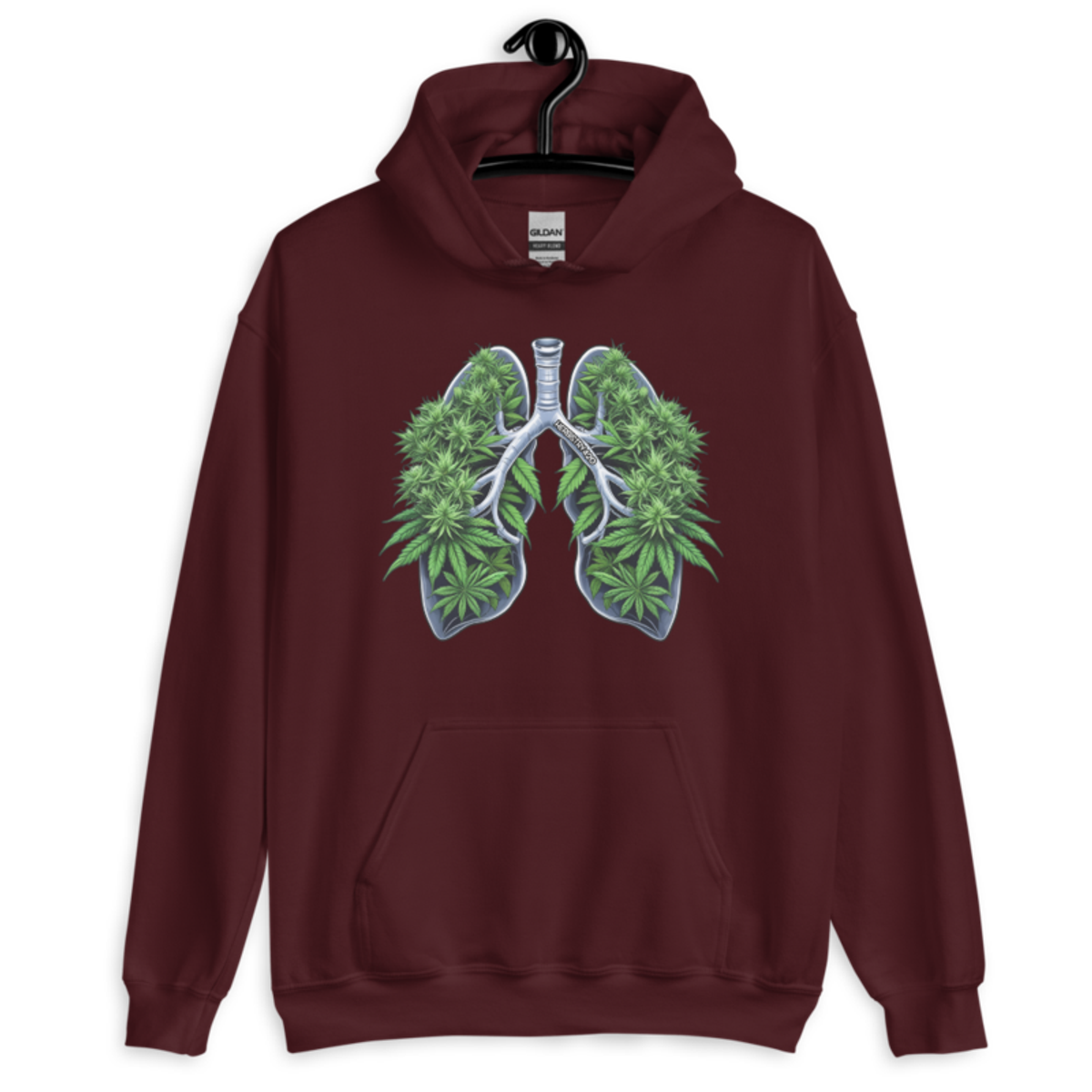 Weed Lungs – Unisex Hoodie — maroon