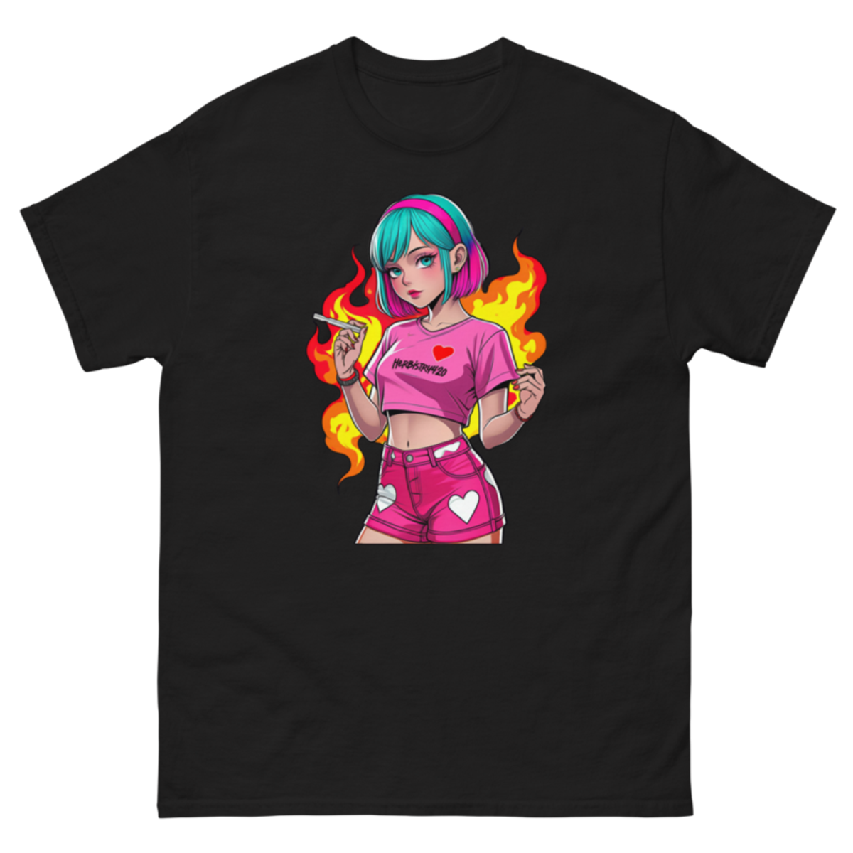 Anime Vape Girl - Unisex classic tee — black