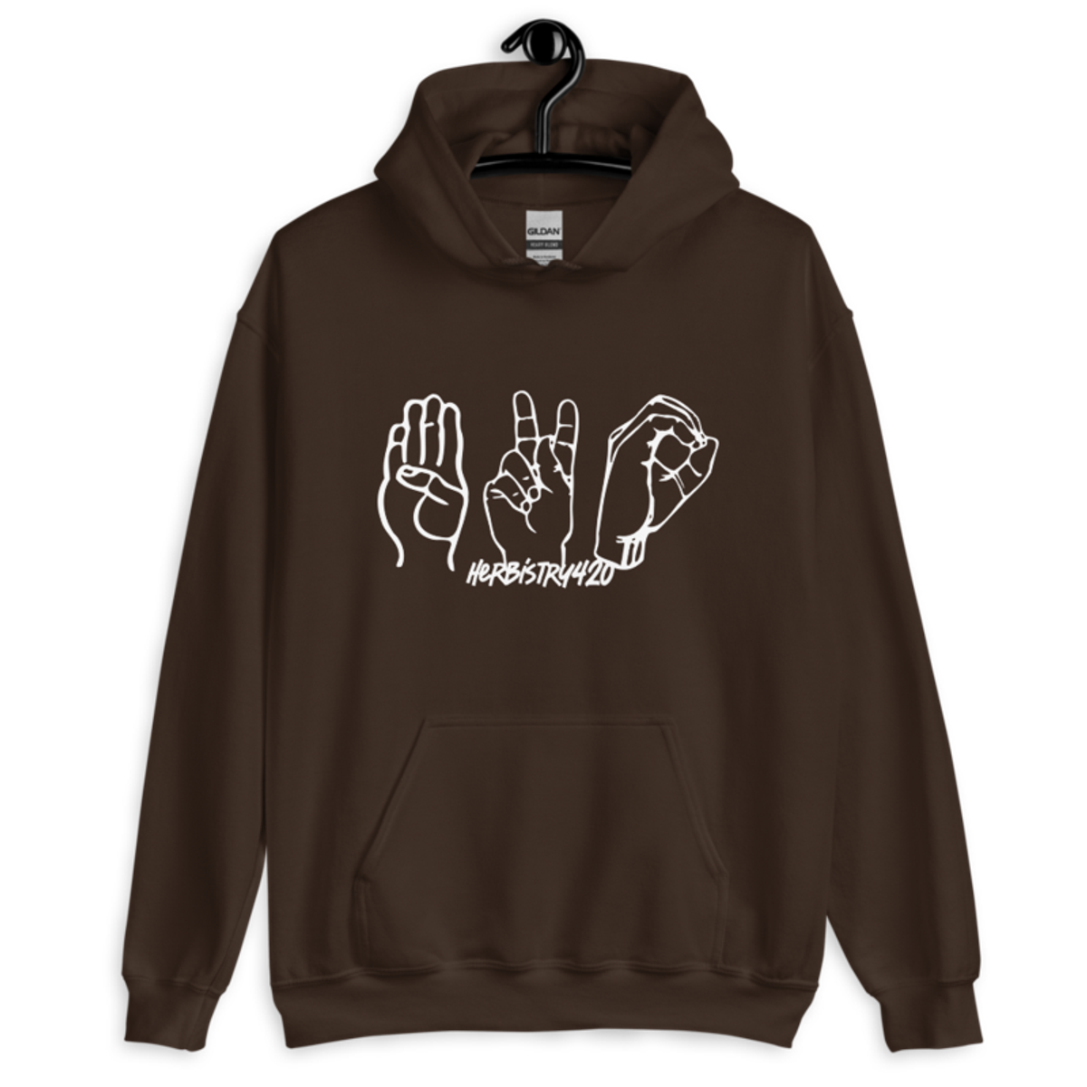 420 Hands – Unisex Hoodie — dark chocolate