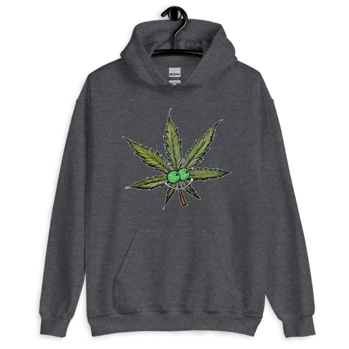 Happy Leaf – Unisex Hoodie — dark heather