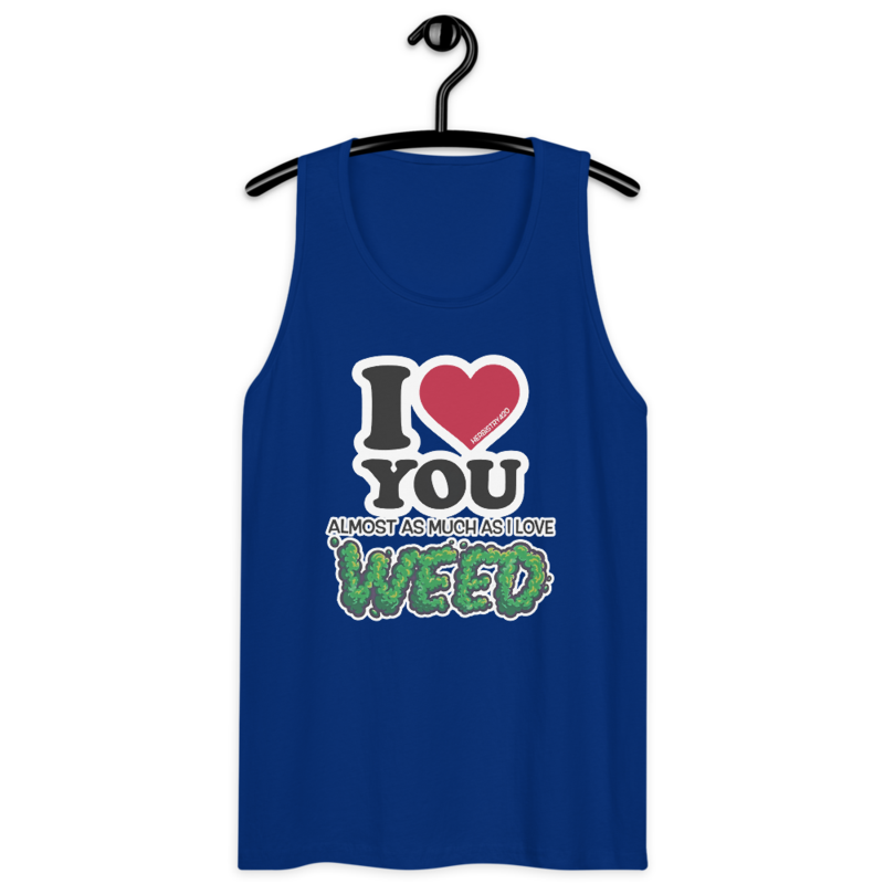 I Love You Almost – Men’s premium tank top — team royal