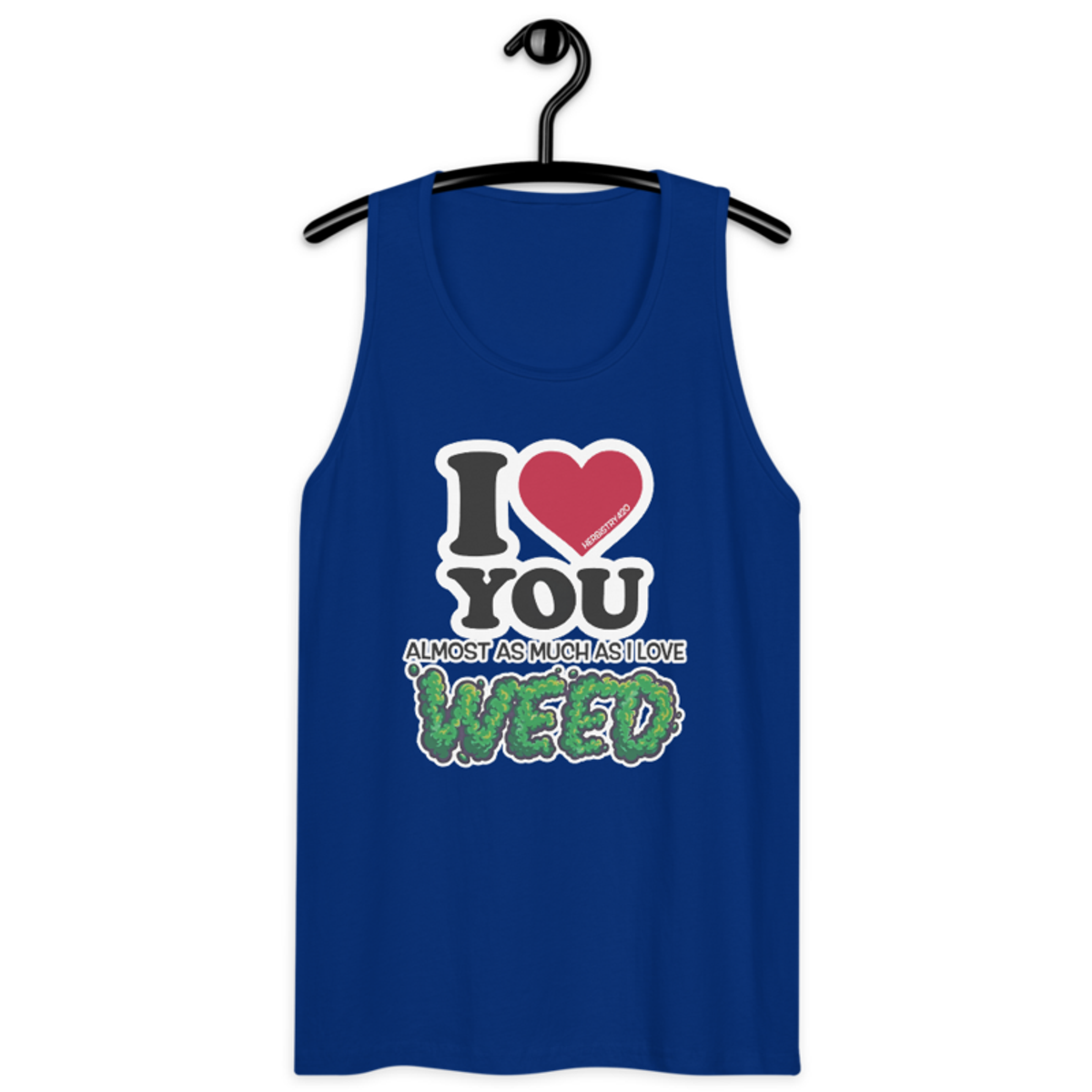 I Love You Almost – Men’s premium tank top — team royal