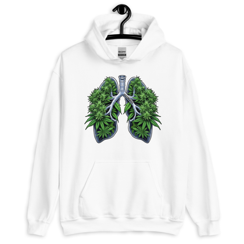 Weed Lungs – Unisex Hoodie — white