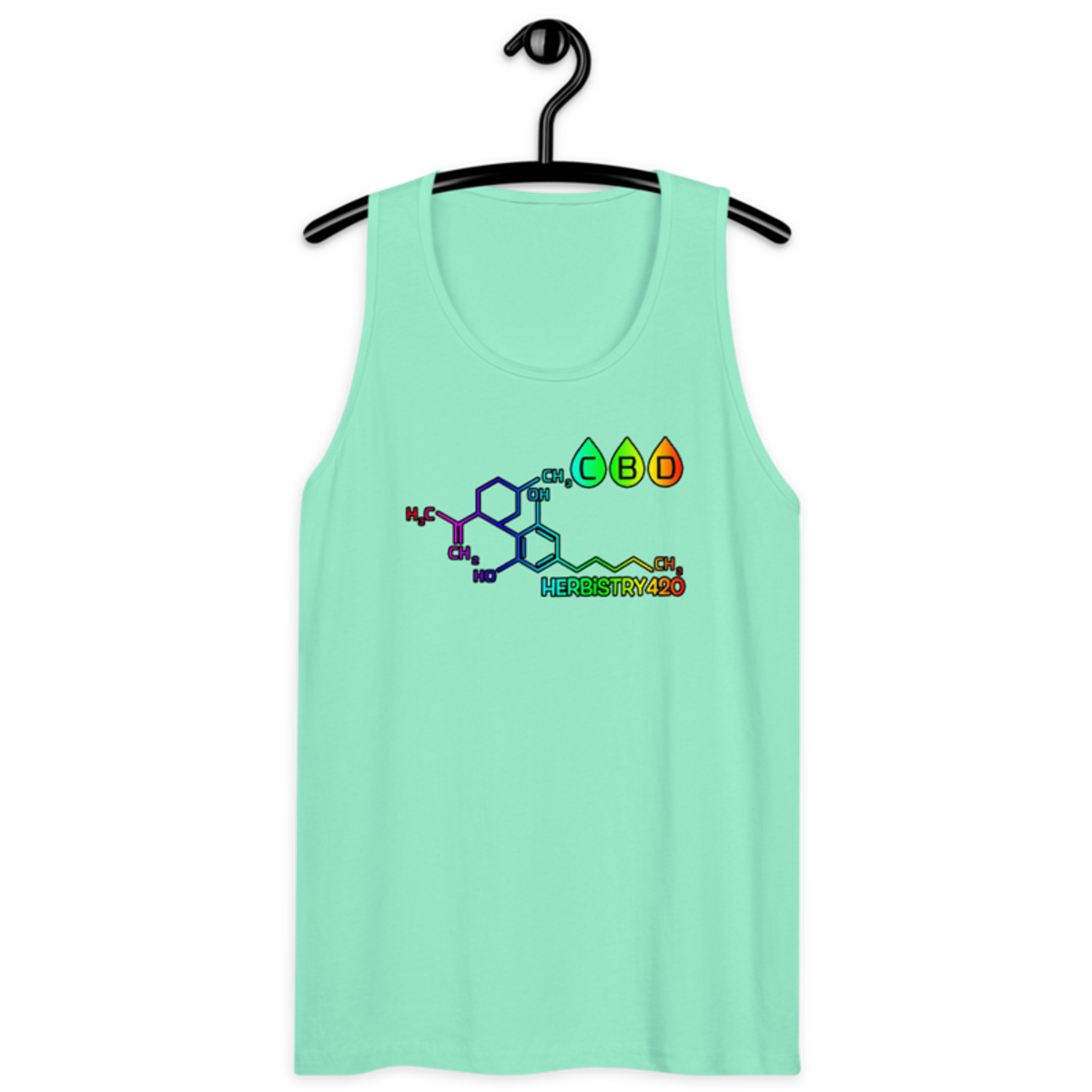 CBD Molecule – Men’s premium tank top — mint
