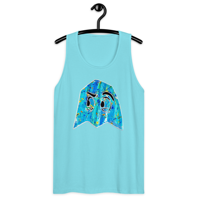 Blue Ghost – Men’s premium tank top — pacific blue