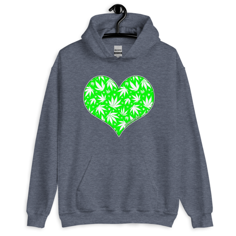 Love Weed – Unisex Hoodie — heather sport dark navy