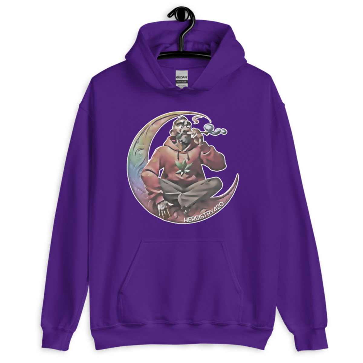 Smoking on the Moon – Unisex Hoodie — purple