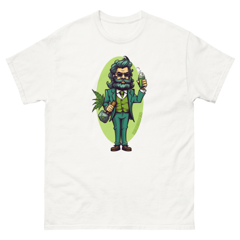 Weed Hipster – Unisex Classic Tee — white