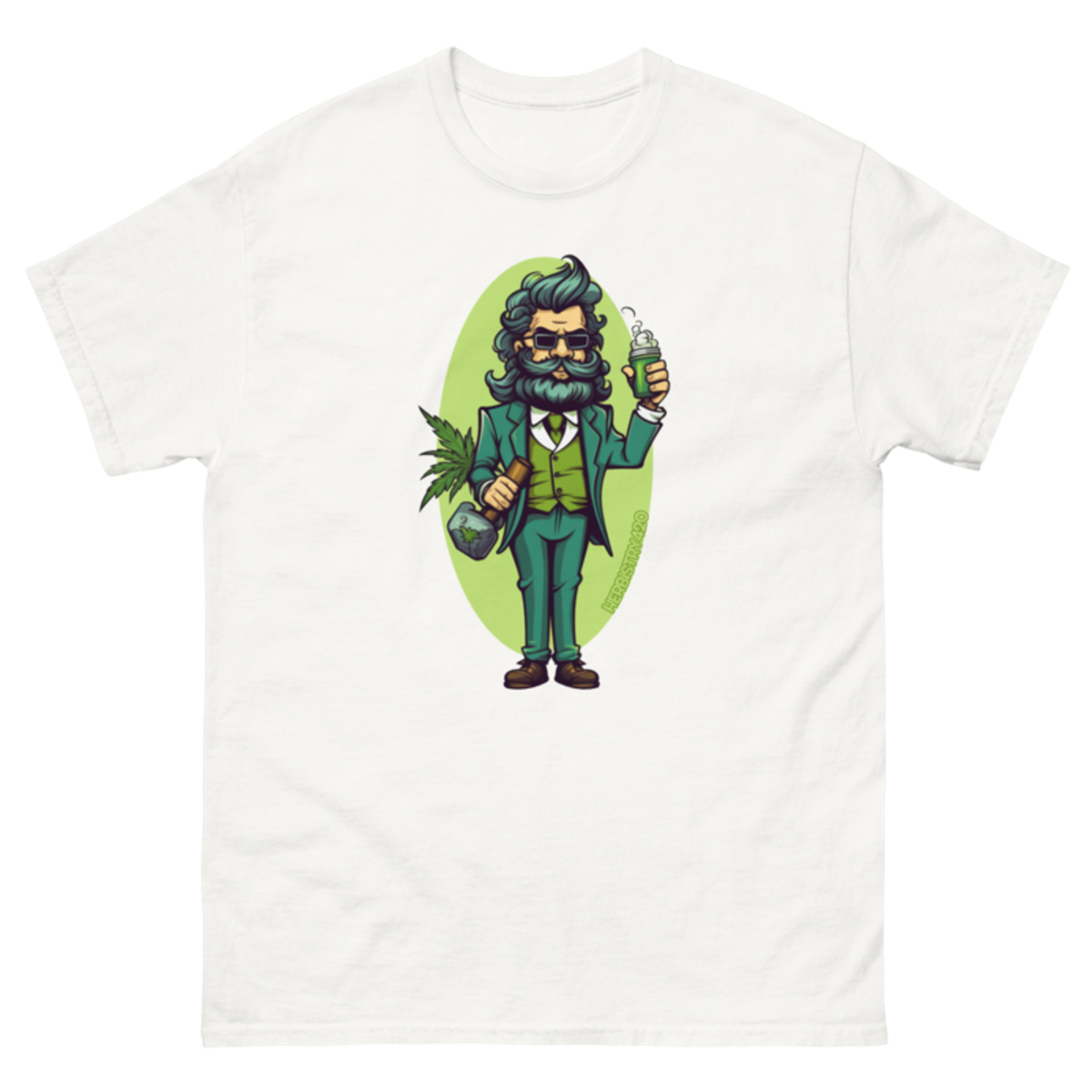 Weed Hipster – Unisex Classic Tee — white