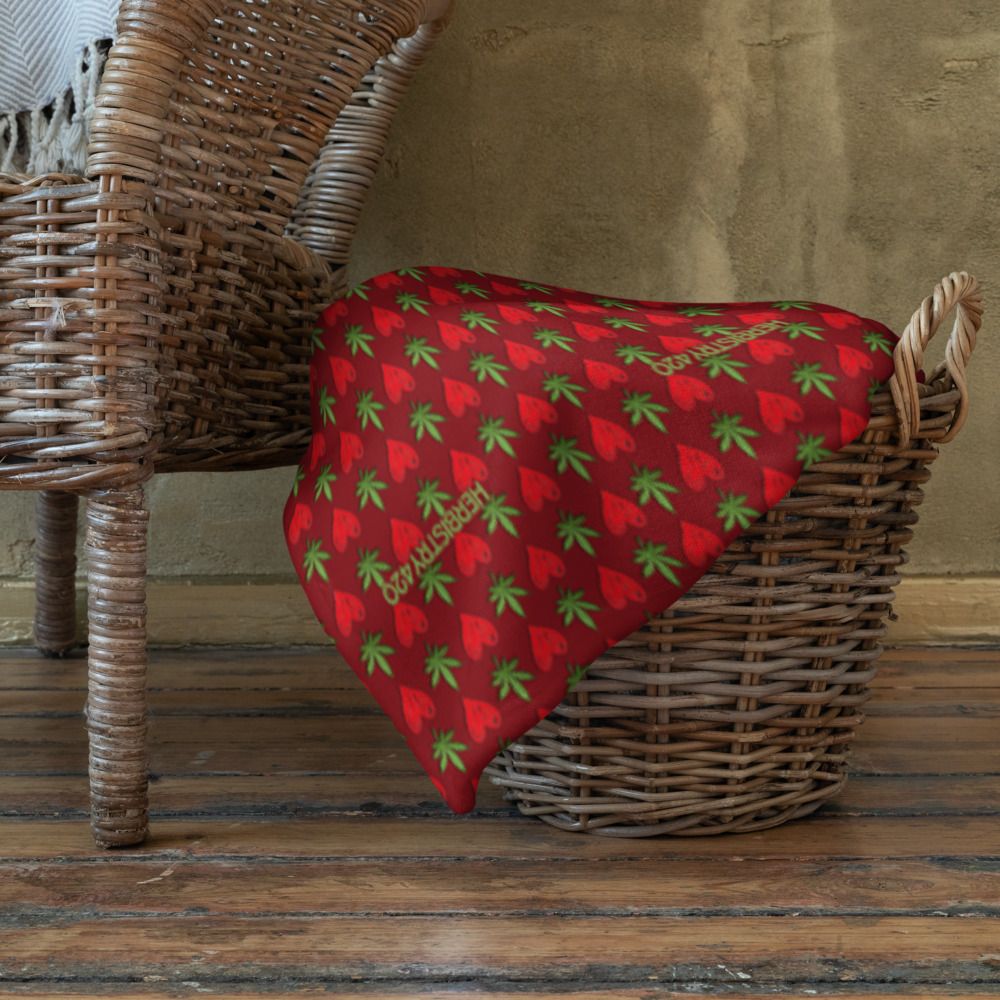 I Love Herbistry420 – Throw Blanket