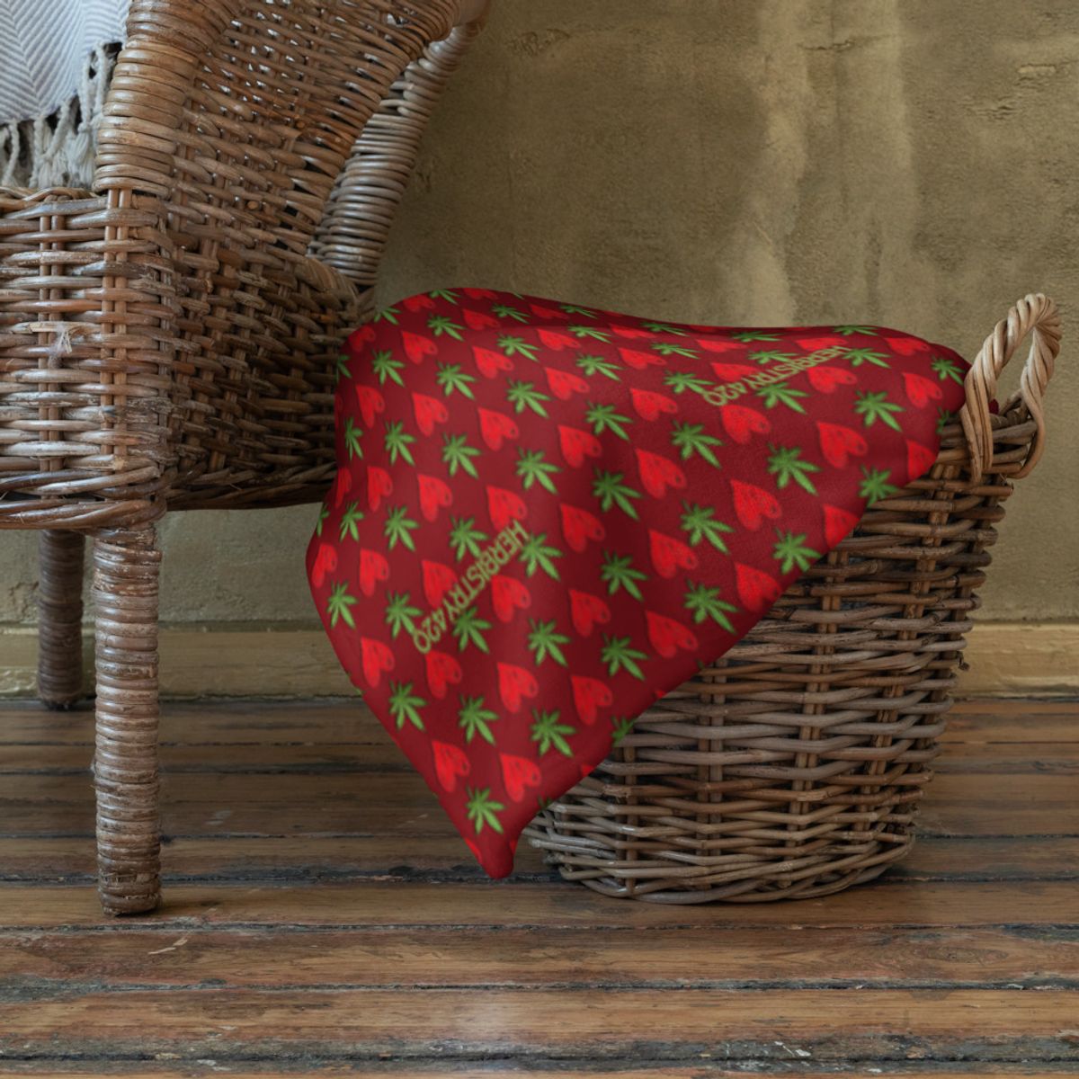 I Love Herbistry420 – Throw Blanket — lifestyle default