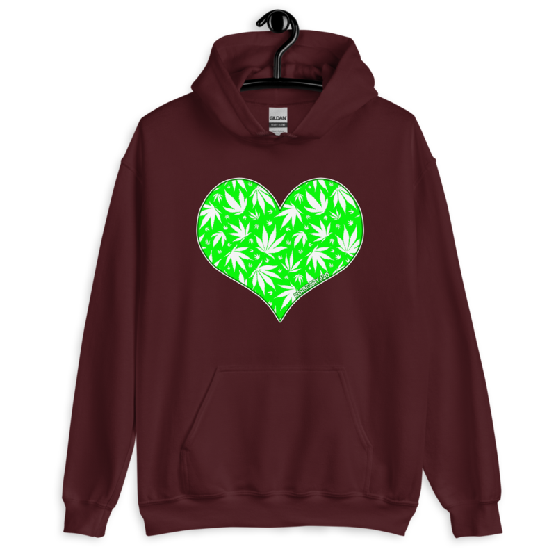 Love Weed – Unisex Hoodie — maroon