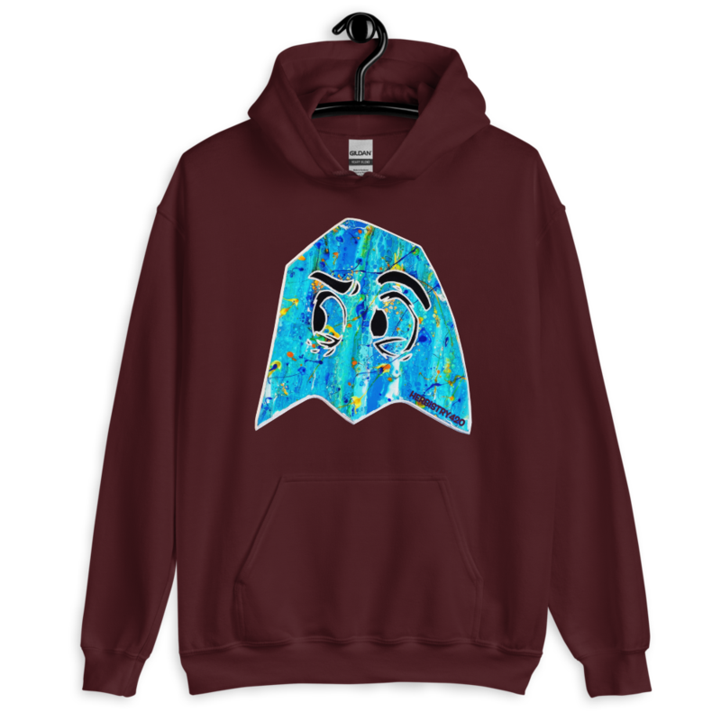 Blue Ghost – Unisex Hoodie — maroon