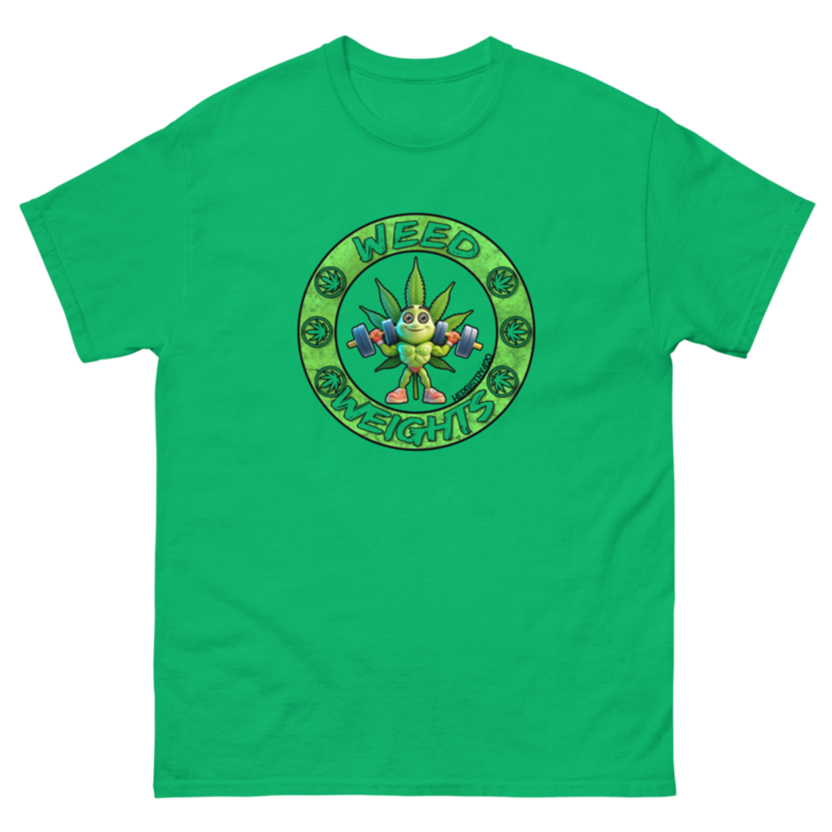 Weed & Weights – Unisex Classic Tee — irish green