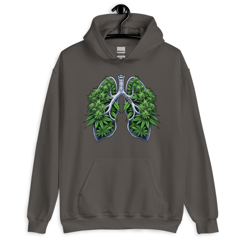 Weed Lungs – Unisex Hoodie — charcoal
