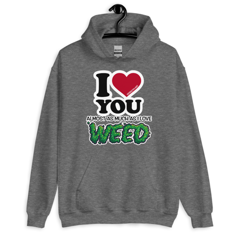 I Love You Almost – Unisex Hoodie — graphite heather