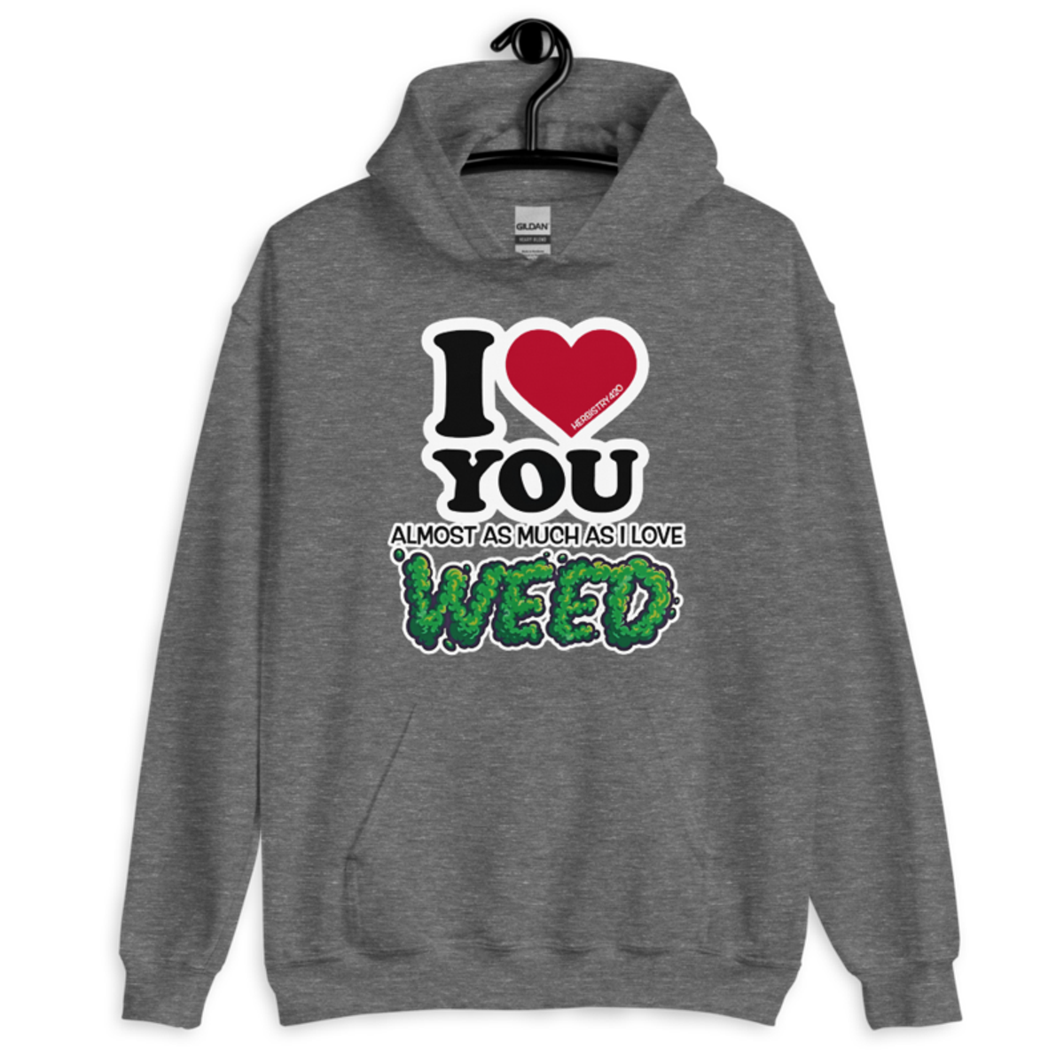 I Love You Almost – Unisex Hoodie — graphite heather